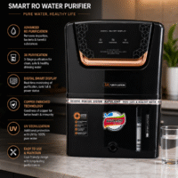 KATOLIGHT Black Smart RO Water Purifier with Digital Display & Copper Technology